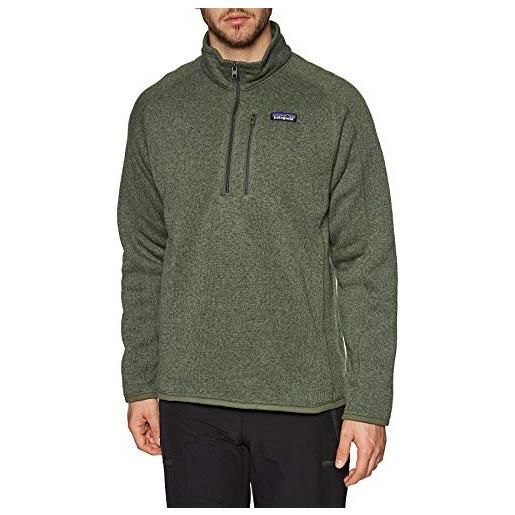 Patagonia m's better sweater 1/4 zip maglia lunga, industrial green, l uomo