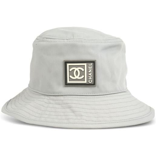 CHANEL Pre-Owned - cappello bucket sport line anni '90-'00 - donna - poliammide - taglia unica - grigio