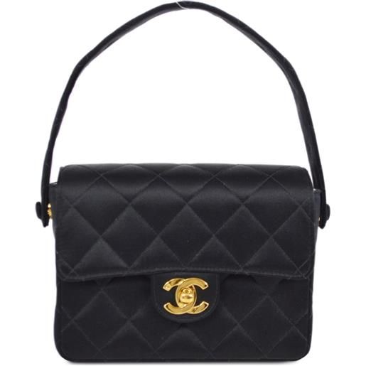 CHANEL Pre-Owned - borsa a spalla classic flap mini pre-owned 1995 - uomo - raso - taglia unica - nero