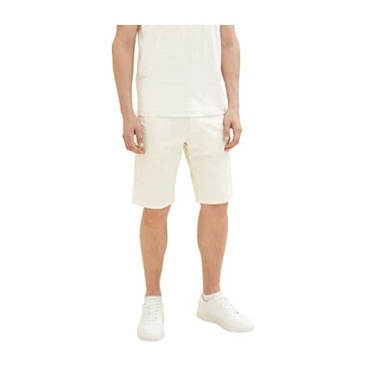 TOM TAILOR bermuda shorts, uomo, bianco (creme 13808), 40