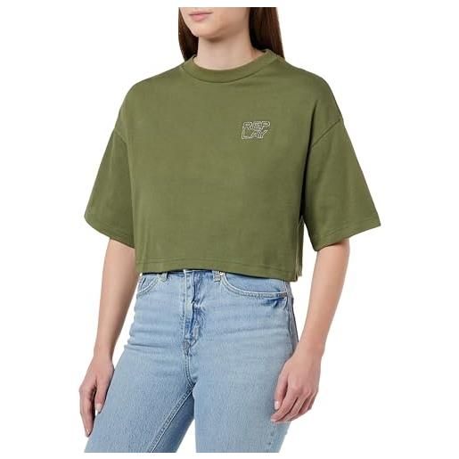 Replay w3798f t-shirt, 234 verde oliva scuro, xl donna