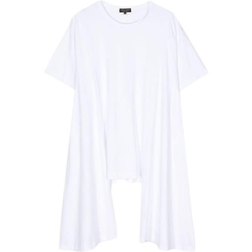 Comme des Garçons Homme Plus t-shirt con dettaglio drappeggiato - bianco