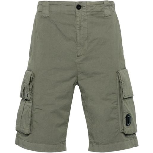 C.P. Company lens-detail cotton cargo shorts - verde