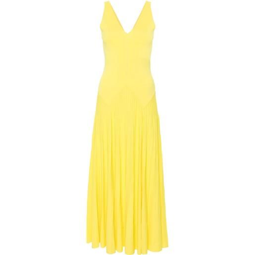 TWINSET knitted embossed long dress - giallo
