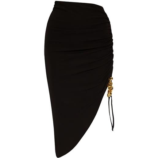 Cult Gaia icarus ruched asymmetric skirt - nero