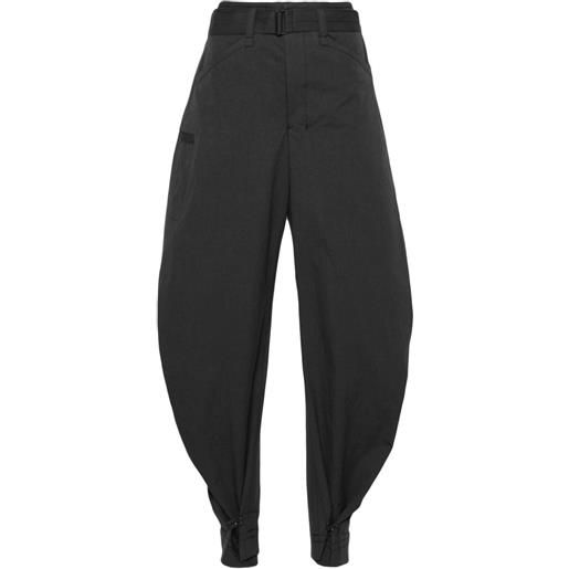 LEMAIRE pantaloni affusolati con cintura - grigio
