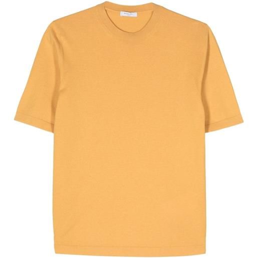 Boglioli short-sleeves fine-knit jumper - giallo