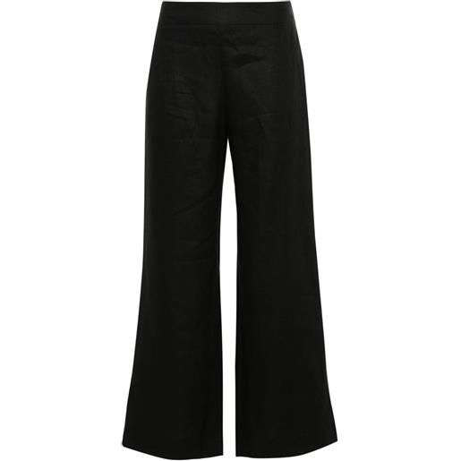 Ermanno Scervino straight-leg linen trousers - nero