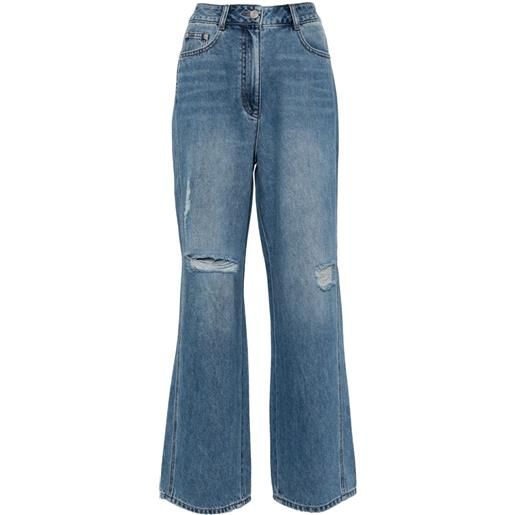 STUDIO TOMBOY jeans svasati a vita alta - blu