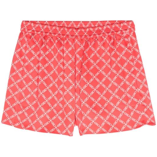 Michael Michael Kors empire logo-print satin shorts - rosa