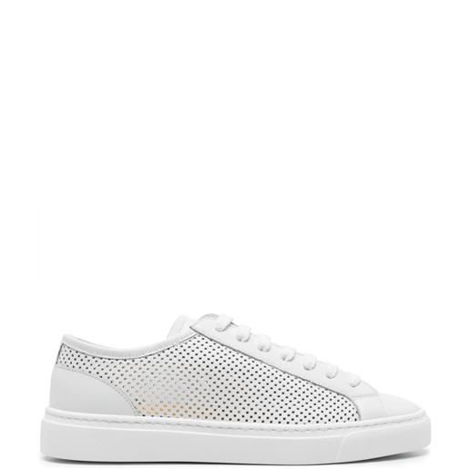Doucal's perforated leather sneakers - bianco