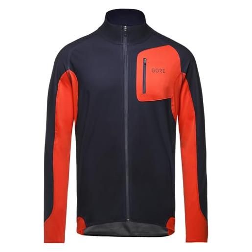 GORE WEAR r3 partial gore windstopper shirt, maglia uomo, orbit blue/fireball, l