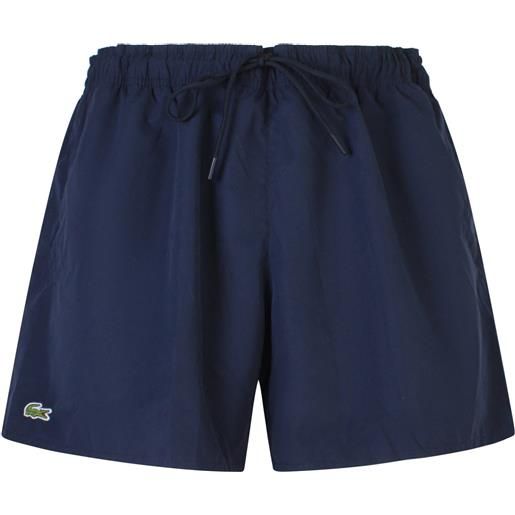 LACOSTE shorts mare blu con mini logo per uomo