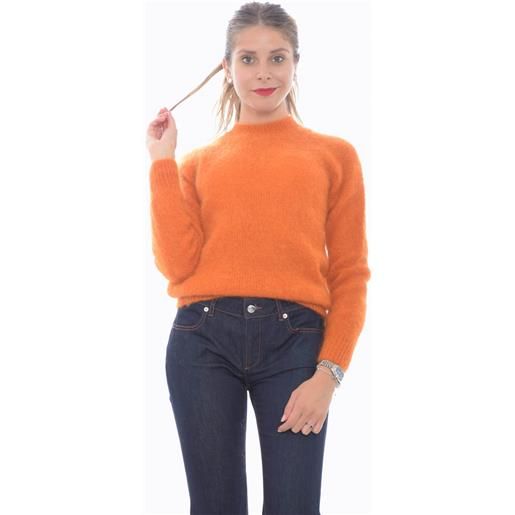Brand Unique maglia donna con maniche raglan arancio / s