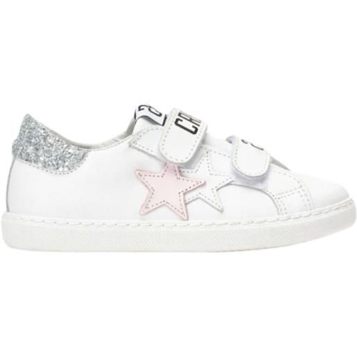 2Star sneakers bambina con glitter bianco / 34