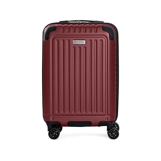 Ben Sherman spinner - valigia verticale da viaggio sunderland, rosso britannico, 20-inch carry on, spinner - valigia verticale da viaggio sunderland