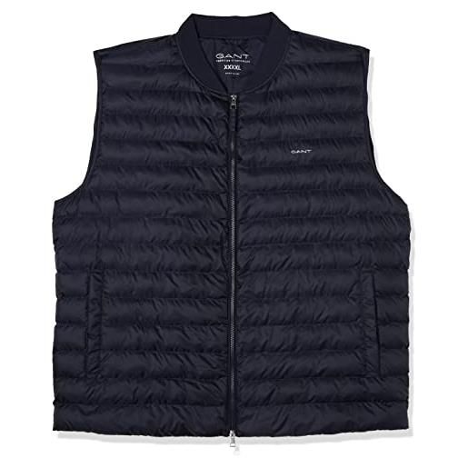 GANT light padded bomber vest, giacca uomo, blu ( evening blue ), xxl
