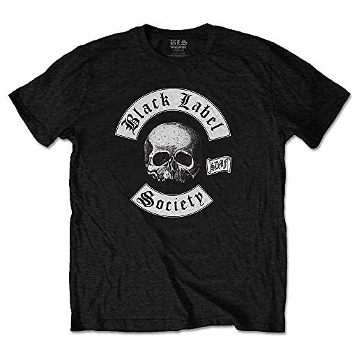 Rock Off black label society skull logo 2 ufficiale uomo maglietta unisex (x-large)