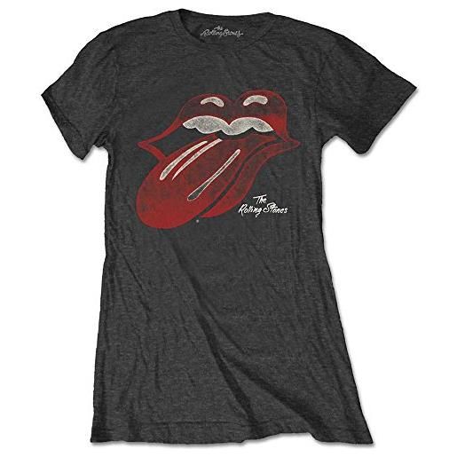 Rock Off ladies the rolling stones vintage tongue logo ufficiale donne maglietta signore (small)