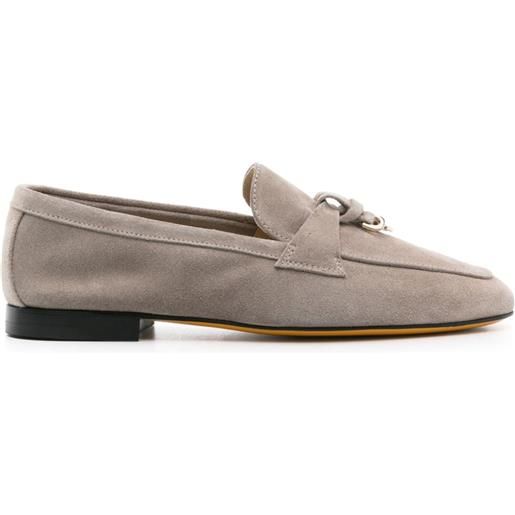 Doucal's strap-detailing suede loafers - toni neutri