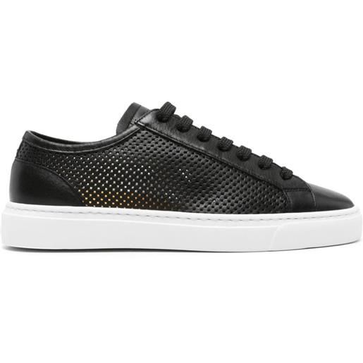 Doucal's perforated leather sneakers - nero