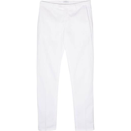 Boglioli pressed-crease tapered trousers - bianco