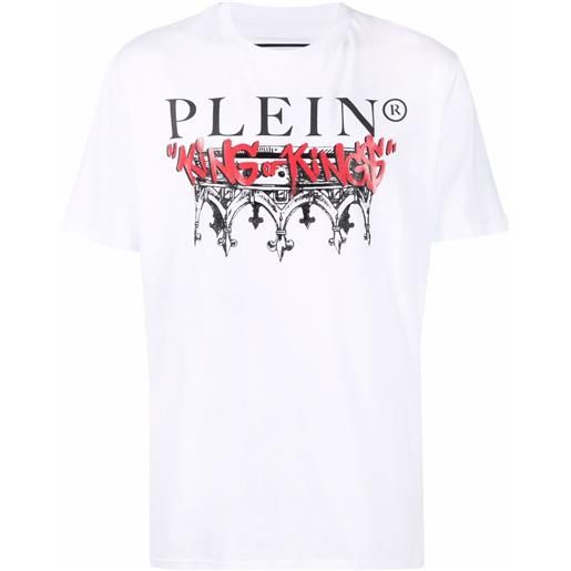 Philipp Plein t-shirt girocollo king plein - bianco