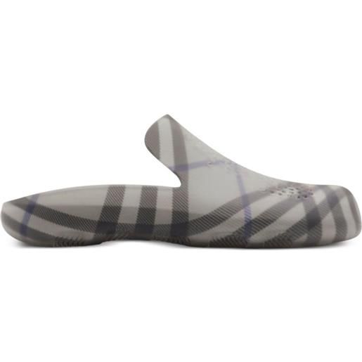 Burberry slippers stingray a quadri - grigio