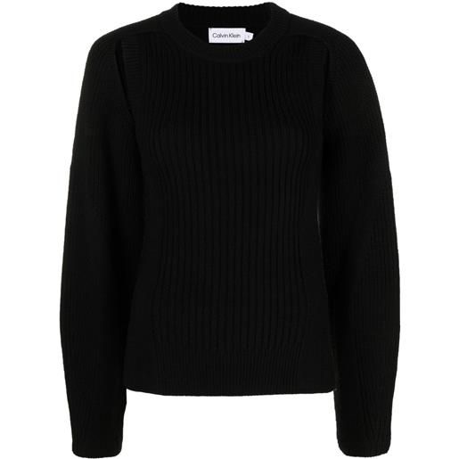 Calvin Klein maglione con cut-out - nero