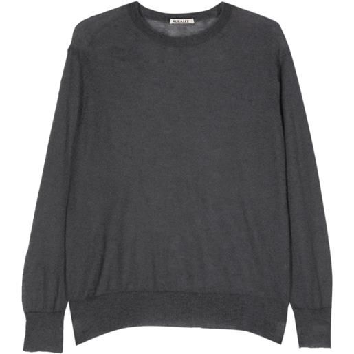 Auralee semi-sheer fine-knit jumper - grigio