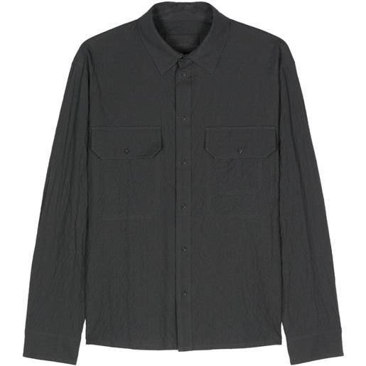 Neil Barrett crinkled cotton shirt - grigio