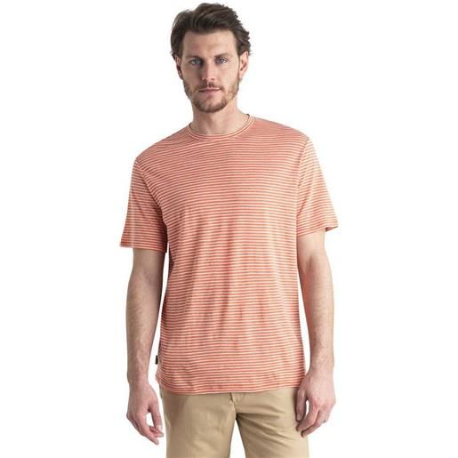 Icebreaker merino linen short sleeve t-shirt arancione xl uomo
