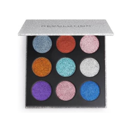 Makeup Revolution London pressed glitter palette di ombretti glitter 13.5 g tonalità illusion