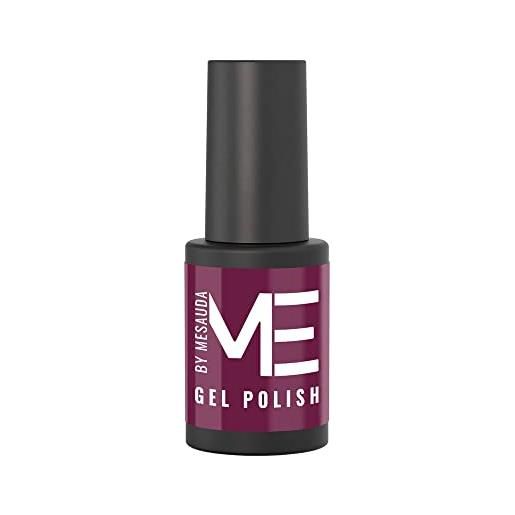 Me by mesauda smalto semipermanente colore viola - 184 burgundy - smalto per unghie gel - formula easy on - easy off - vegan e cruelty free - 4,5 ml