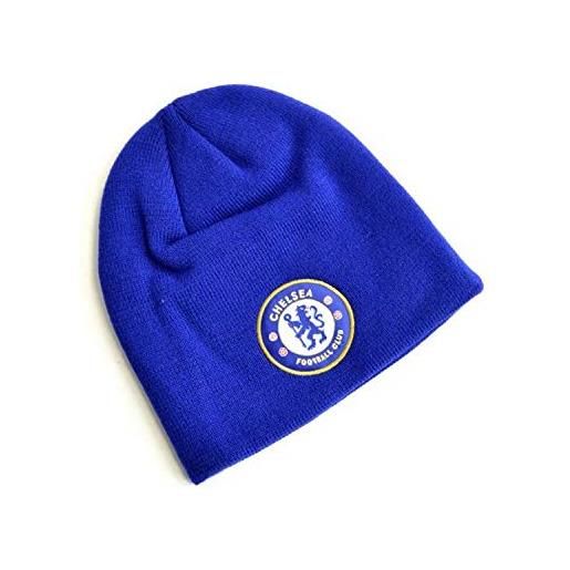 ND Sports - berretto da combattimento chelsea fc lavorato a maglia, taglia unica, colore: blu reale