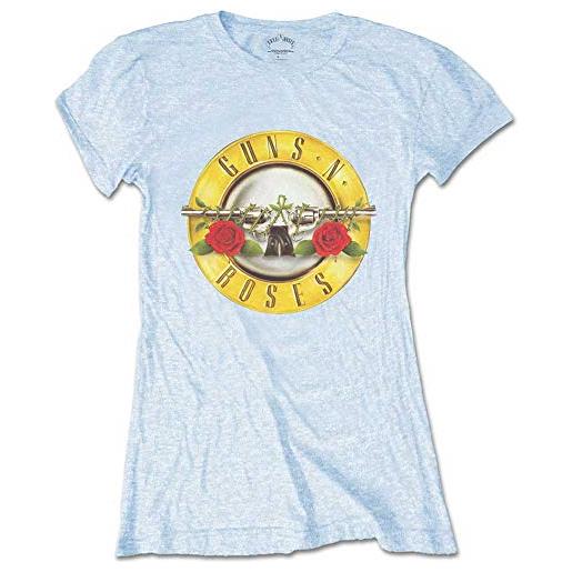 Rock Off ladies guns n' roses bullet logo white ufficiale donne maglietta signore (small)