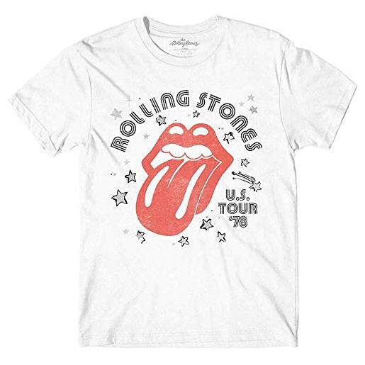 Rock Off the rolling stones vintage british tongue ufficiale uomo maglietta unisex (large)