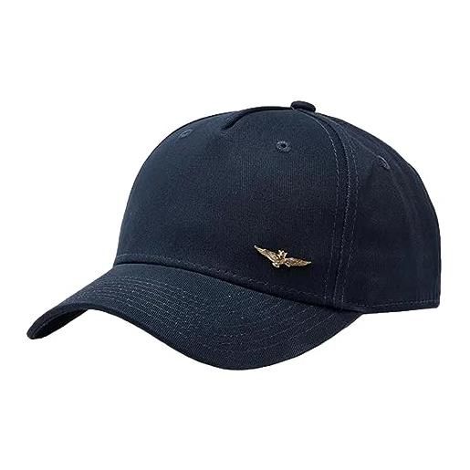 Aeronautica Militare cappello uomo ha1122 cappellino basico blu navy con aquila in metallo