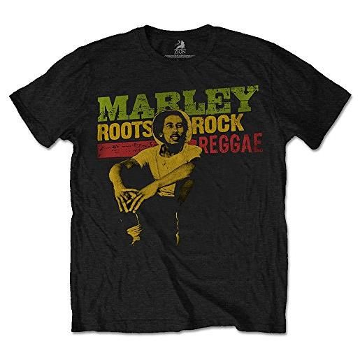 Tee Shack bob marley roots rock reggae ufficiale uomo maglietta unisex (small)