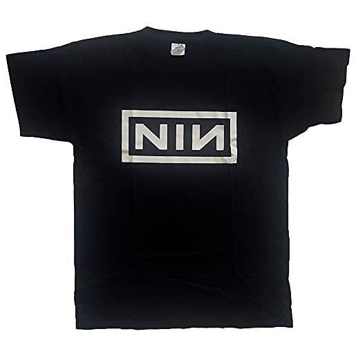 Rock Off nine inch nails classic logo ufficiale uomo maglietta unisex (large)