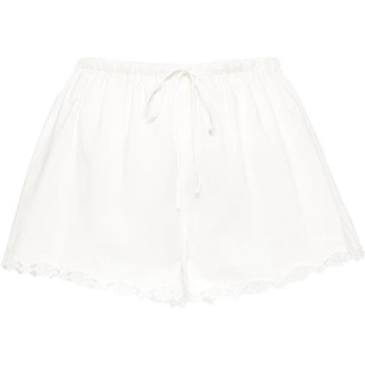 Reformation shorts marley in pizzo a fiori - bianco