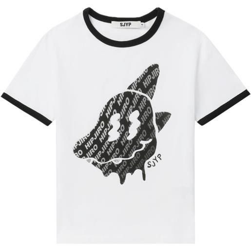 SJYP t-shirt con dettagli a contrasto - bianco