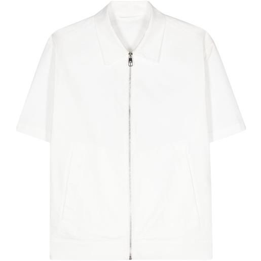 Neil Barrett bomber harrington zip-up shirt - bianco