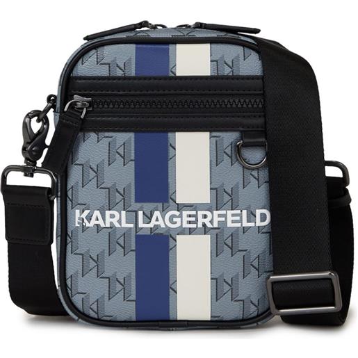 Karl Lagerfeld borsa messenger k/monogram - grigio