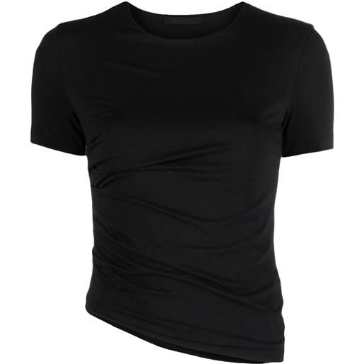 Helmut Lang t-shirt asimmetrica - nero