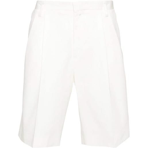 Corneliani twill pleated bermuda shorts - toni neutri