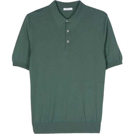 Boglioli fine-knit cotton polo shirt - verde