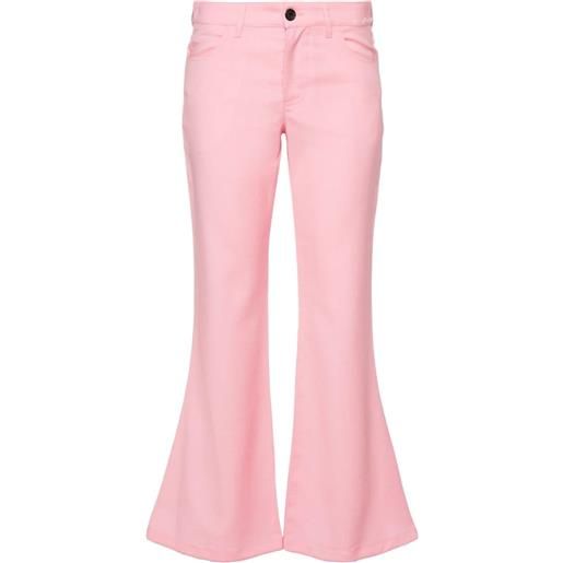 Marni pantaloni crop svasati - rosa