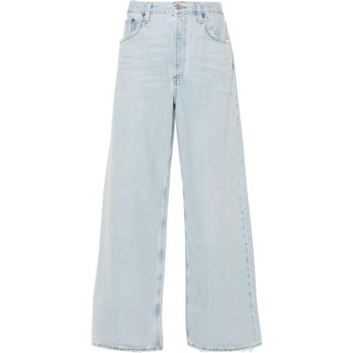 AGOLDE low slung baggy cotton jeans - blu