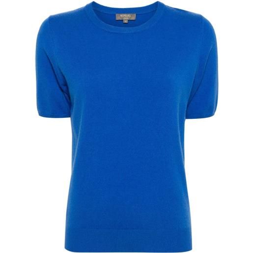 N.Peal milly cashmere top - blu
